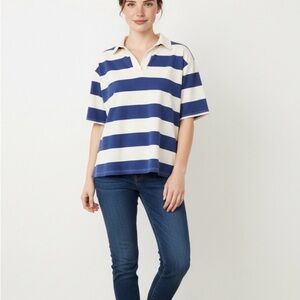Oh Navy and White Striped Tunic Top